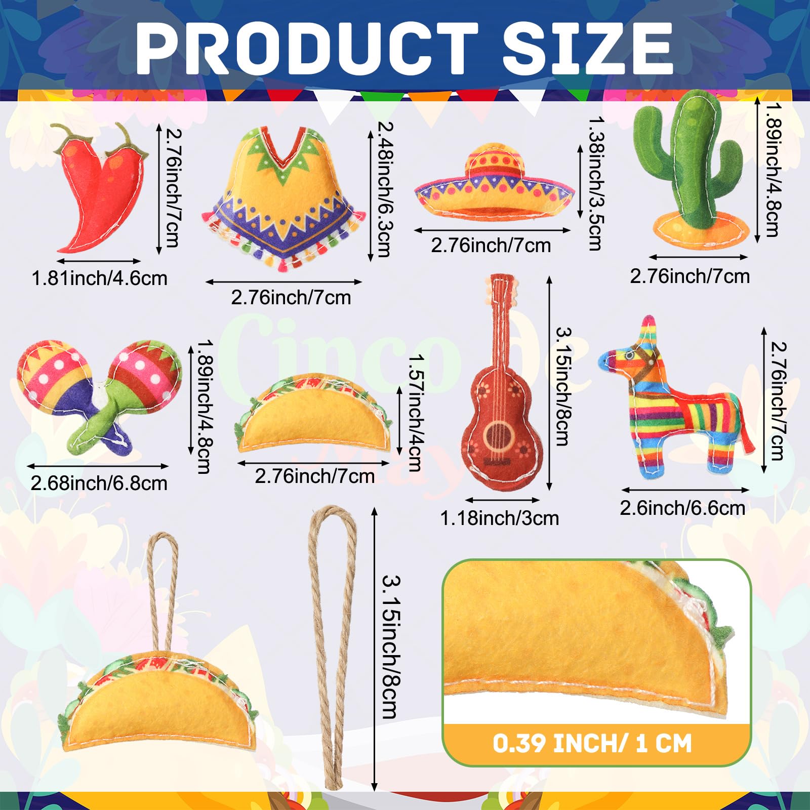 SmoothNovelty Mexican sombrero ornament adds festive charm to displays