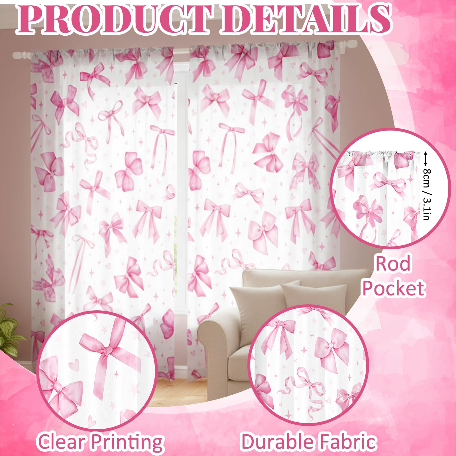 SmoothNovelty polyester curtains are lightweight, durable, and wrinkle resistant.
