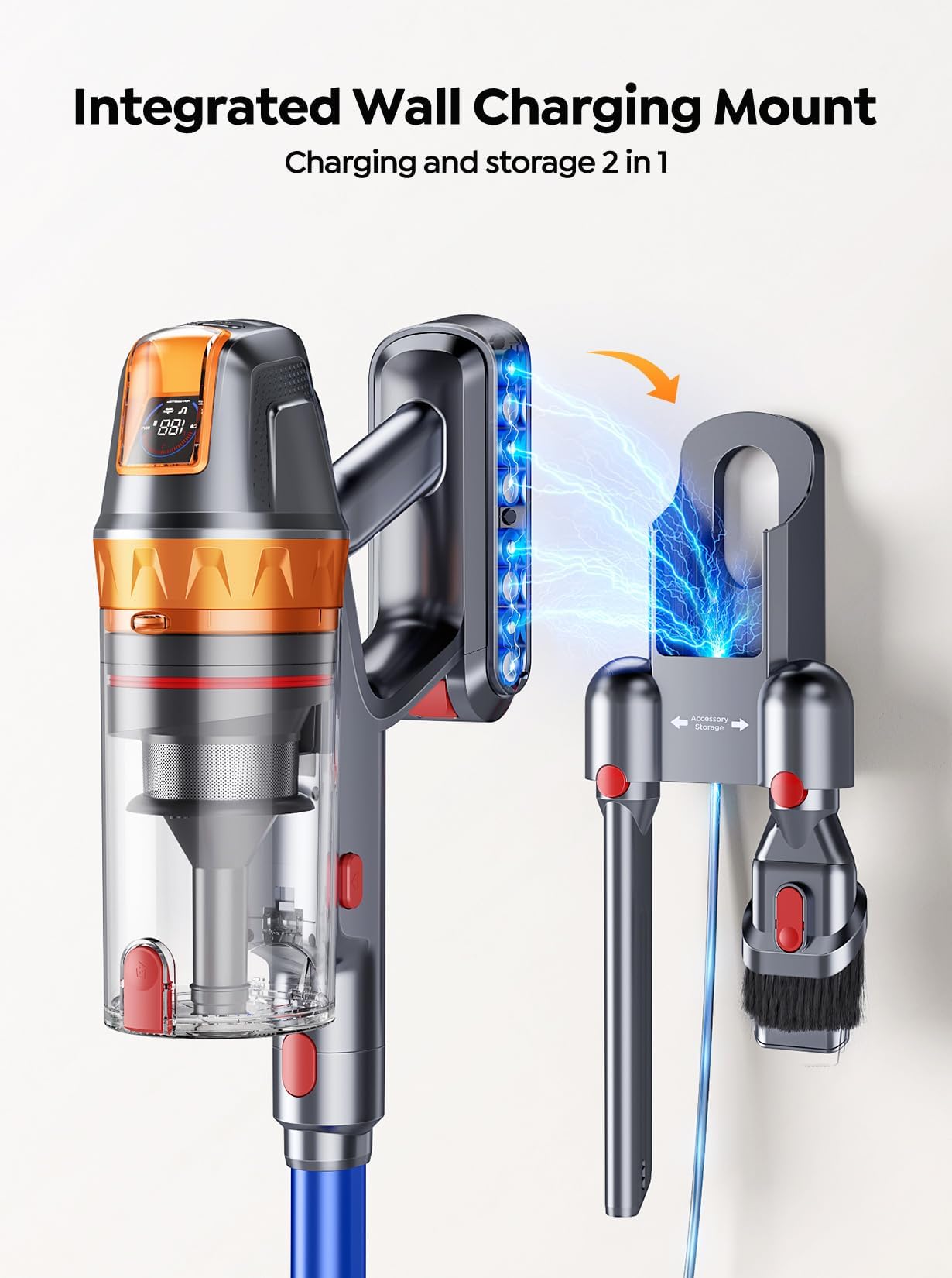 SMOTURE auto suction mode detects surfaces to save battery