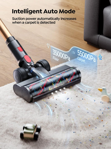 SMOTURE cordless vacuum pet-hair cleaning on carpets and floors