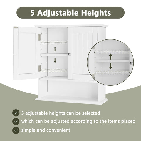 Smuxee adjustable shelves offer five height options for versatile organization.
