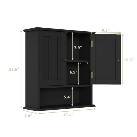 Smuxee black wall cabinet ideal for kitchen storage and organization