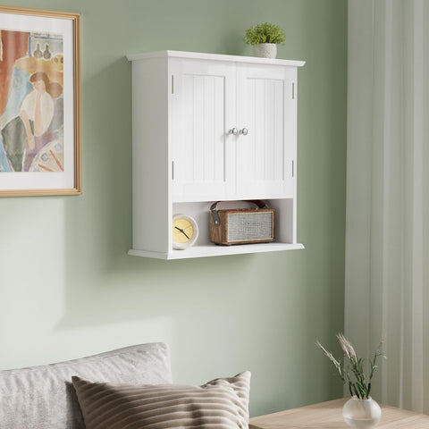 Smuxee contemporary white finish cabinet for versatile home storage.