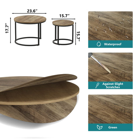 Smuxee Nesting Table Matte Black Base complements industrial interiors