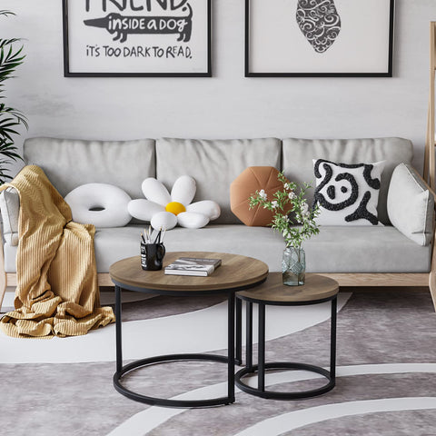 Smuxee Nesting Tables as coffee and side tables offer versatility