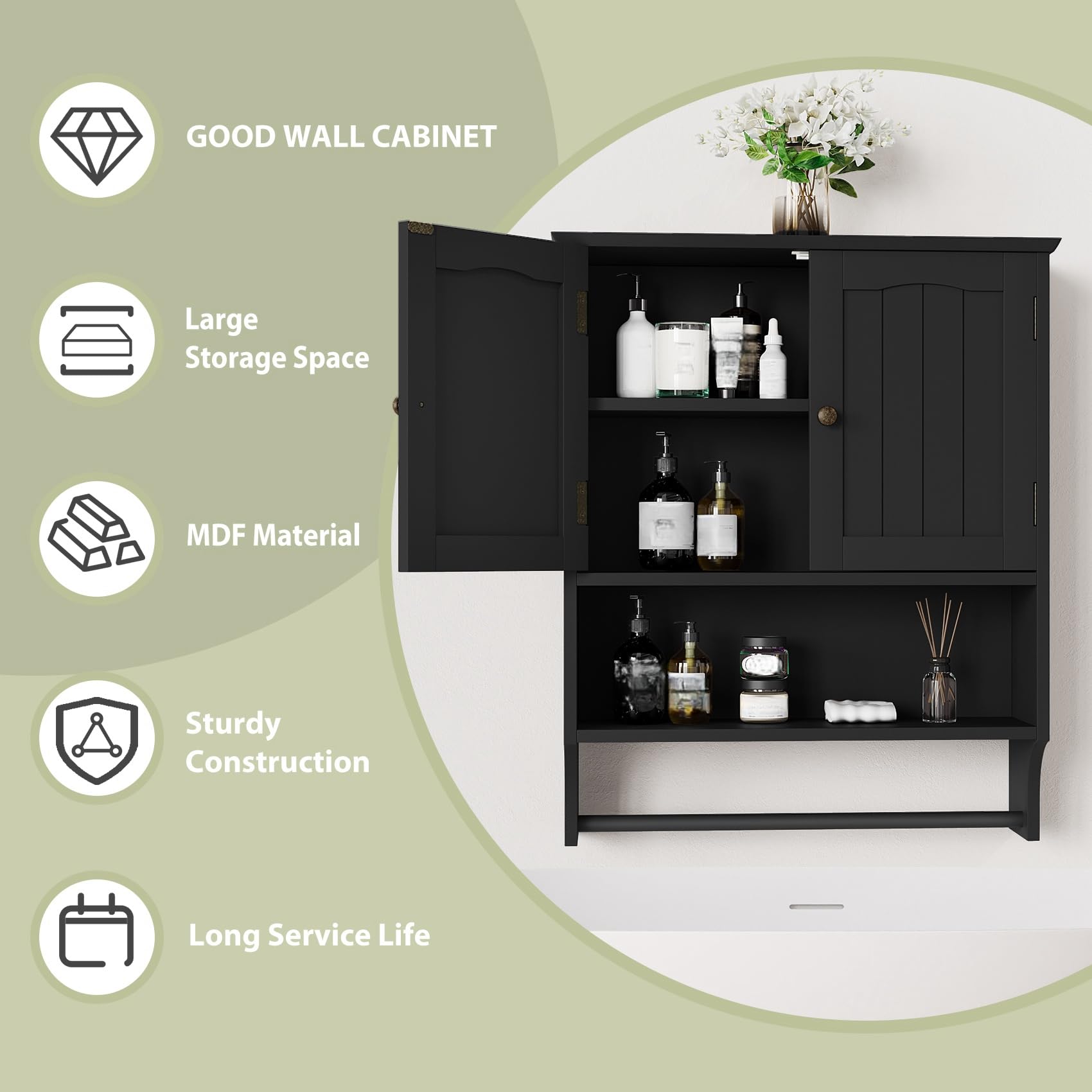Smuxee open shelves provide quick access to daily items