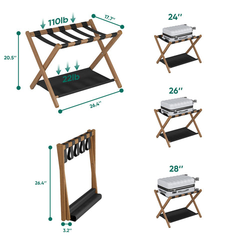 Smuxee rack with shelf storage demonstrating organized space utilization.