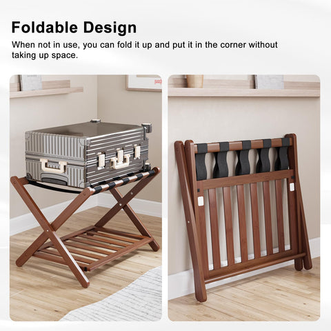 Smuxee luggage rack under-bed storage saves space and reduces clutter