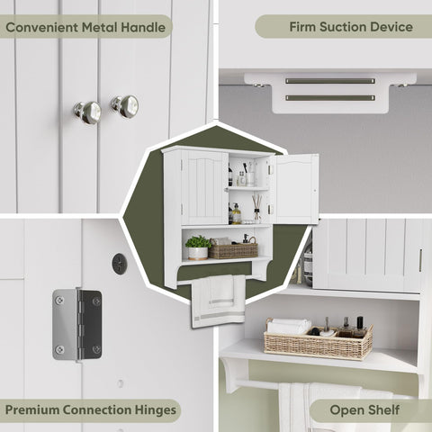 Smuxee hidden storage behind the door keeps items clean and dry.
