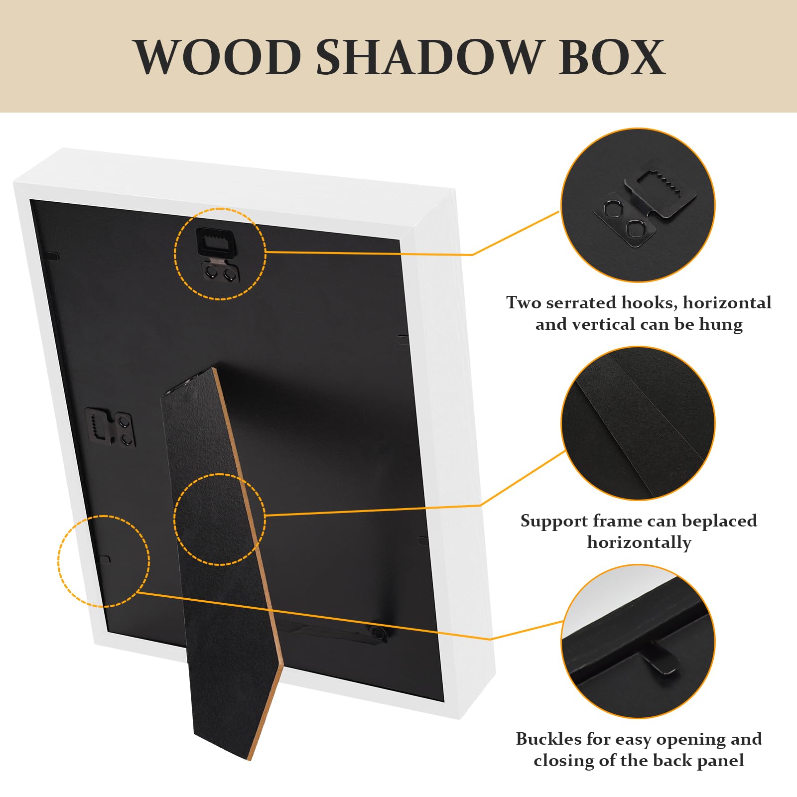 SMZCTYI shadow box back panel open for easy loading