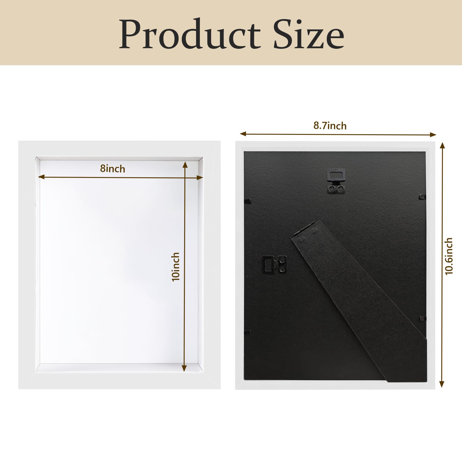 SMZCTYI 8x10 white shadow box ideal for dried flowers