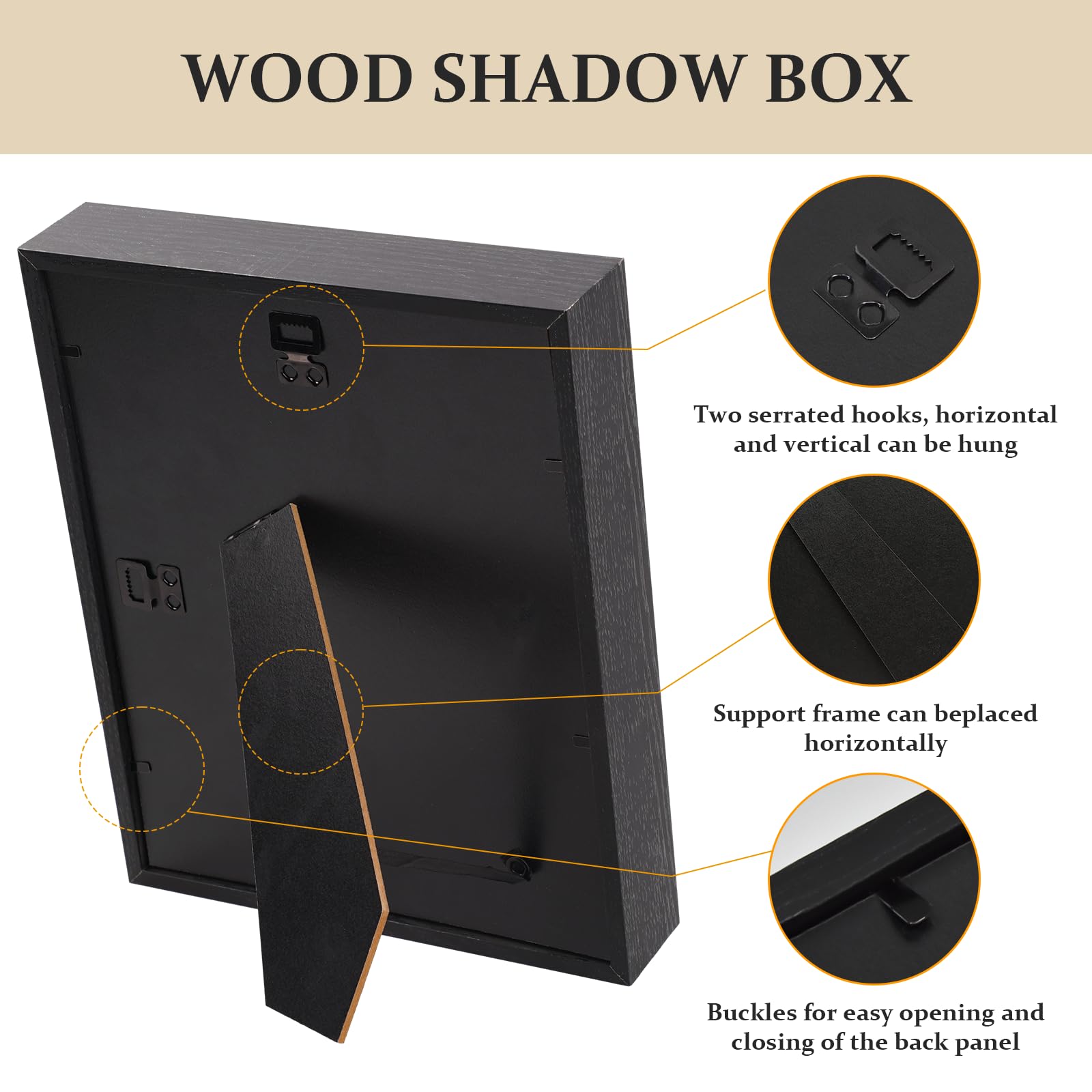 SMZCTYI shadow box deep display 1.2 inch depth for layered items