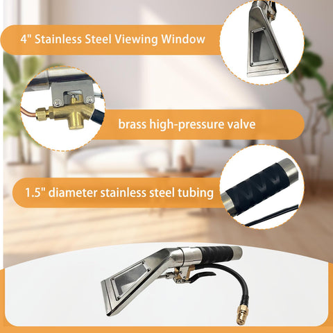 SMZTools brass high-pressure valve ensures consistent spray performance.