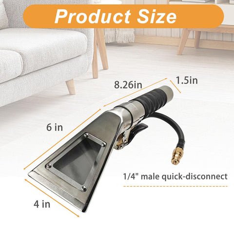 SMZTools carpet extractor with clear head to monitor dirt removal during detailing.