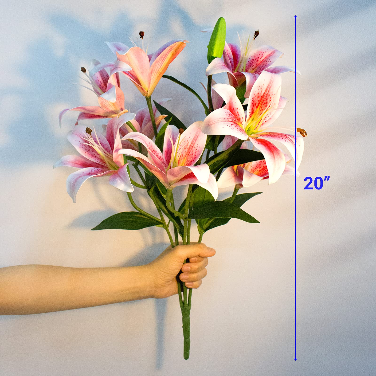 SNAIL GARDEN gradient pink lilies with depth and realism in decor.