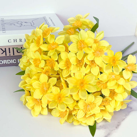 SNAIL GARDEN real-touch-daffodils-yellow offer bright natural charm for shelves