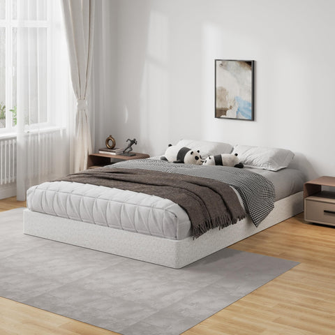 Snaye box spring cover attached for wrinkle resistance