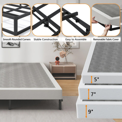 Snaye box spring silent design ensures a quiet night’s rest.
