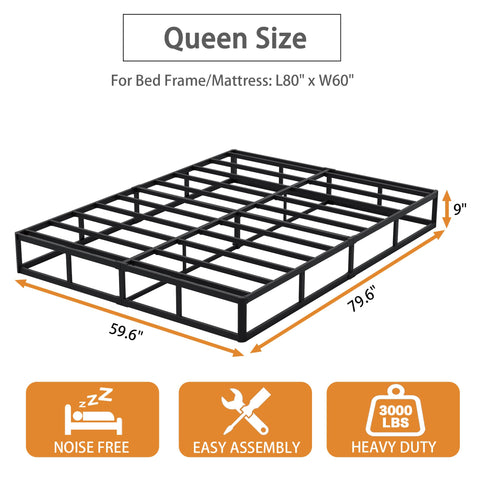 Snaye heavy duty steel frame provides sturdy support to protect your mattress over years