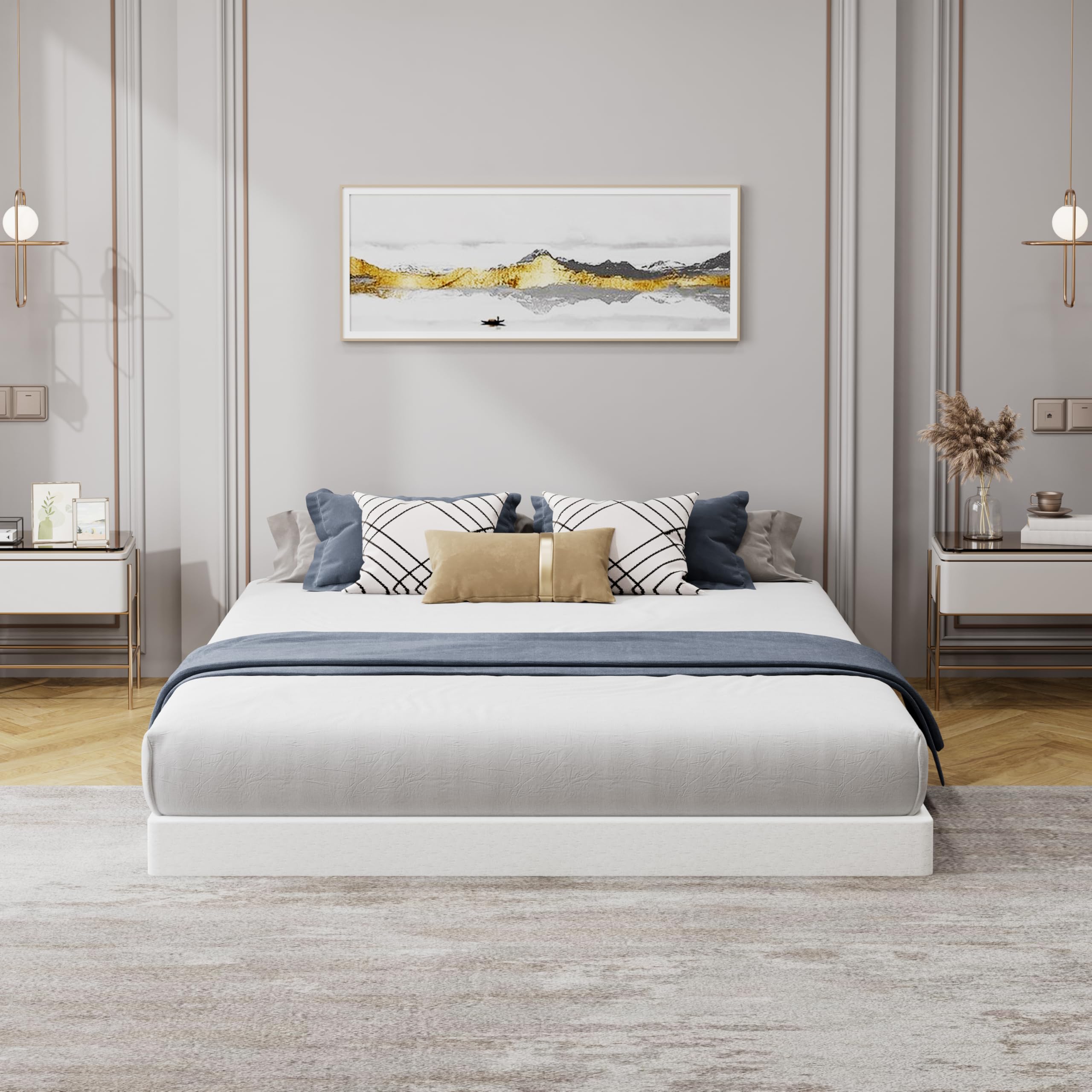 Snaye mattress support base promotes longevity through solid, stable foundation.