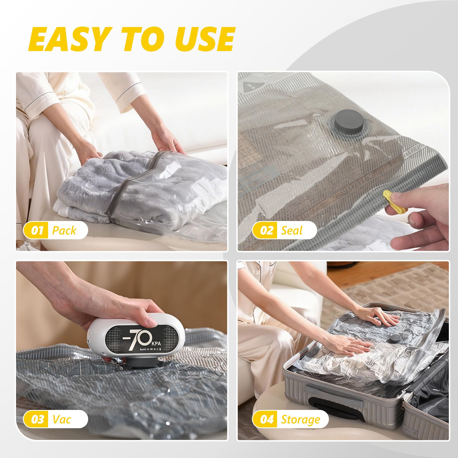 SNOCOD travel and home use for space saving packing
