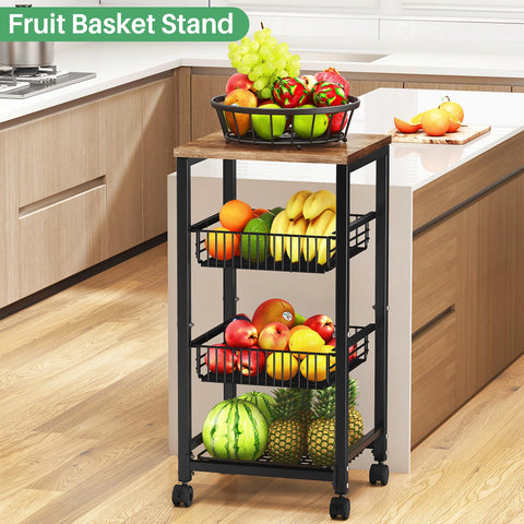 SNTD fruit basket dimension guide highlighting compact footprint for kitchen planning.