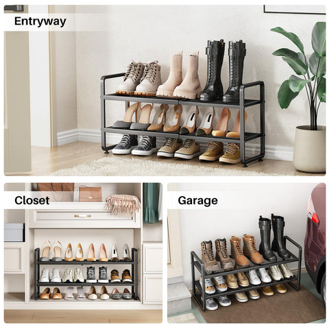 SNTD adjustable feet keep the rack level on uneven floors