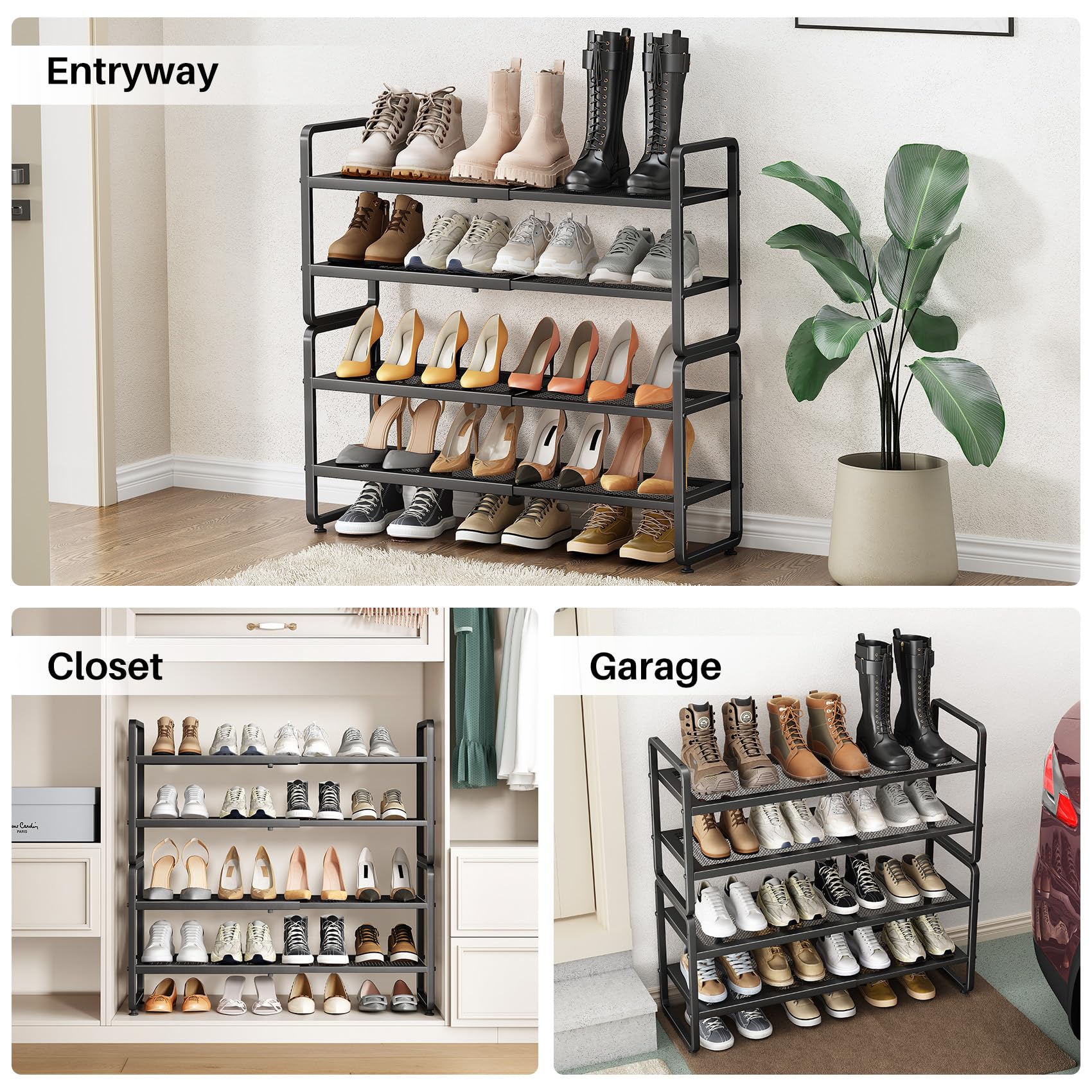 SNTD shoe rack coated finish resists rust.