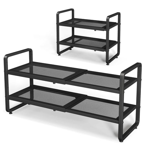 SNTD shoe rack extended to maximize closet storage for sneakers