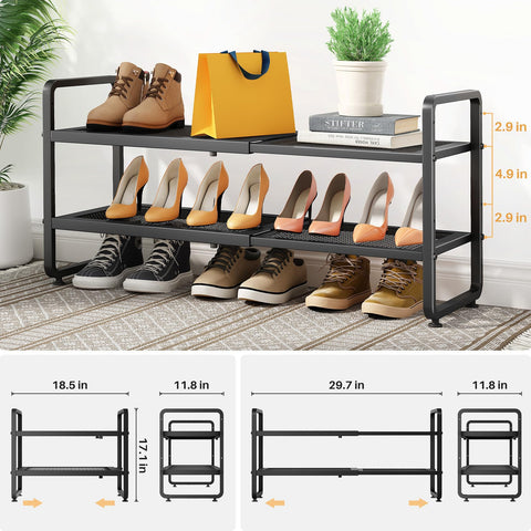 SNTD mesh shelves keep heels stable and organized