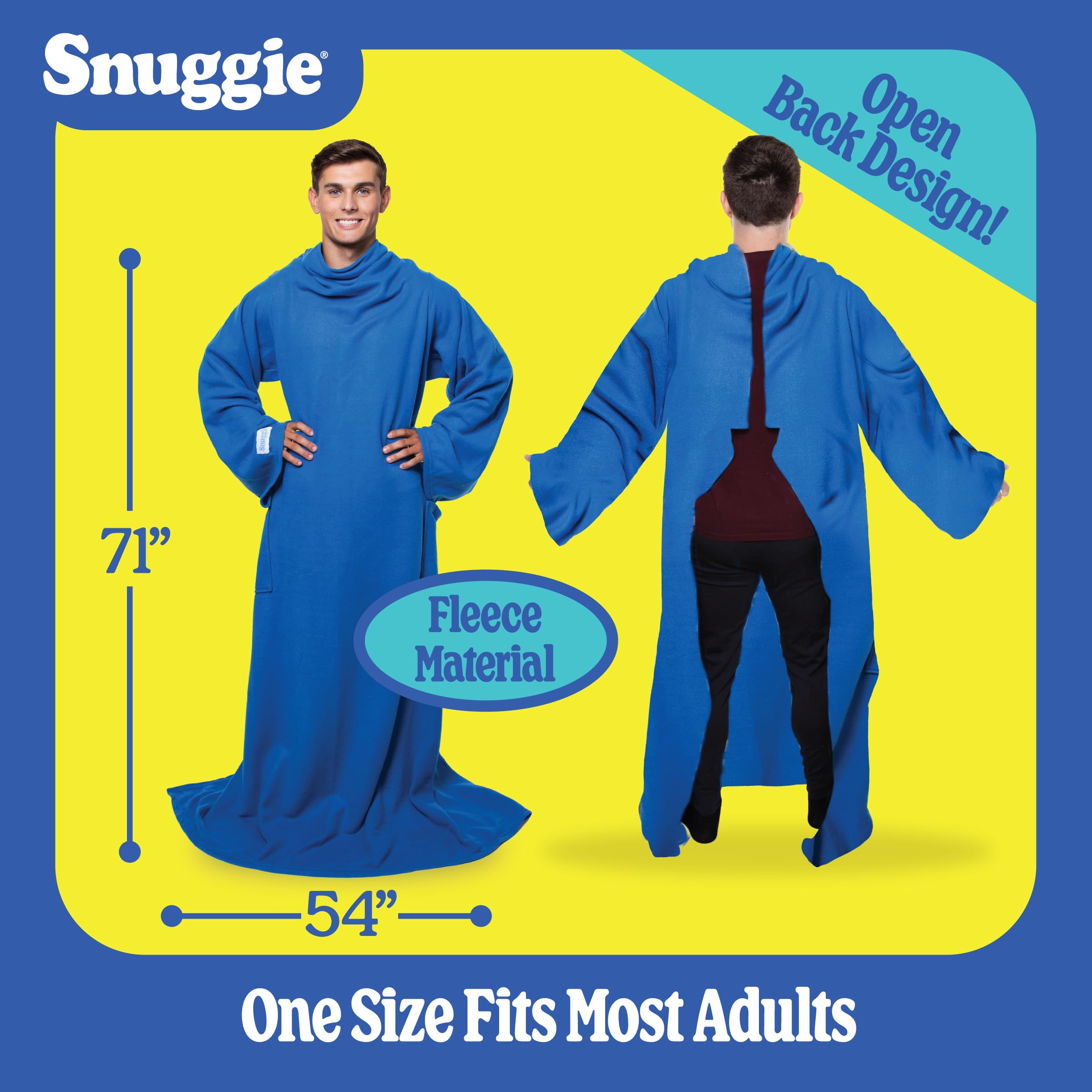 Machine washable Snuggie for quick cleanup after movie night