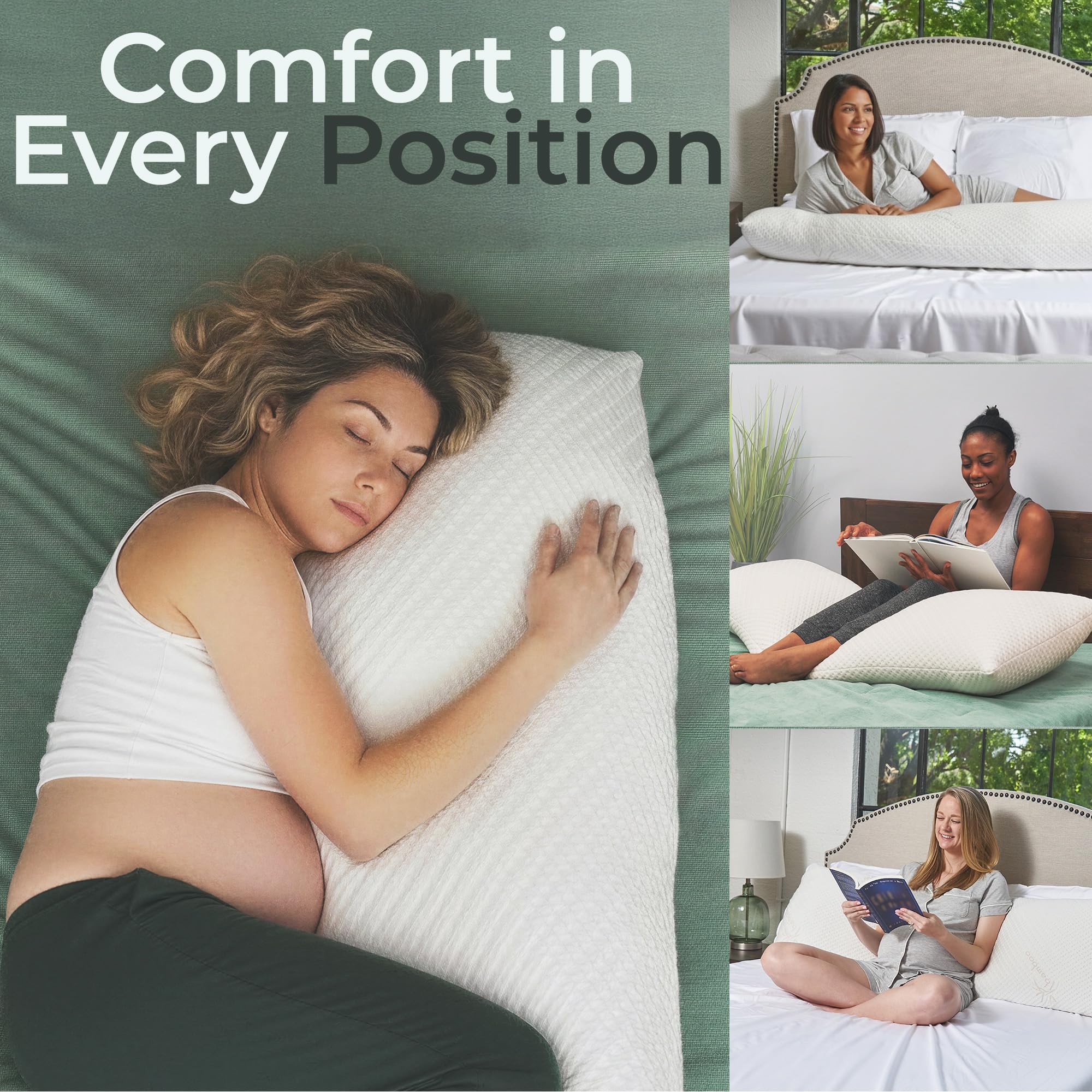 Snuggle-Pedic breathable cooling cover visible for a cooler sleep environment.