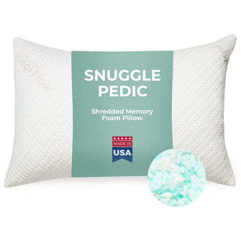 Snuggle-Pedic gel infused memory foam close up for cooling comfort
