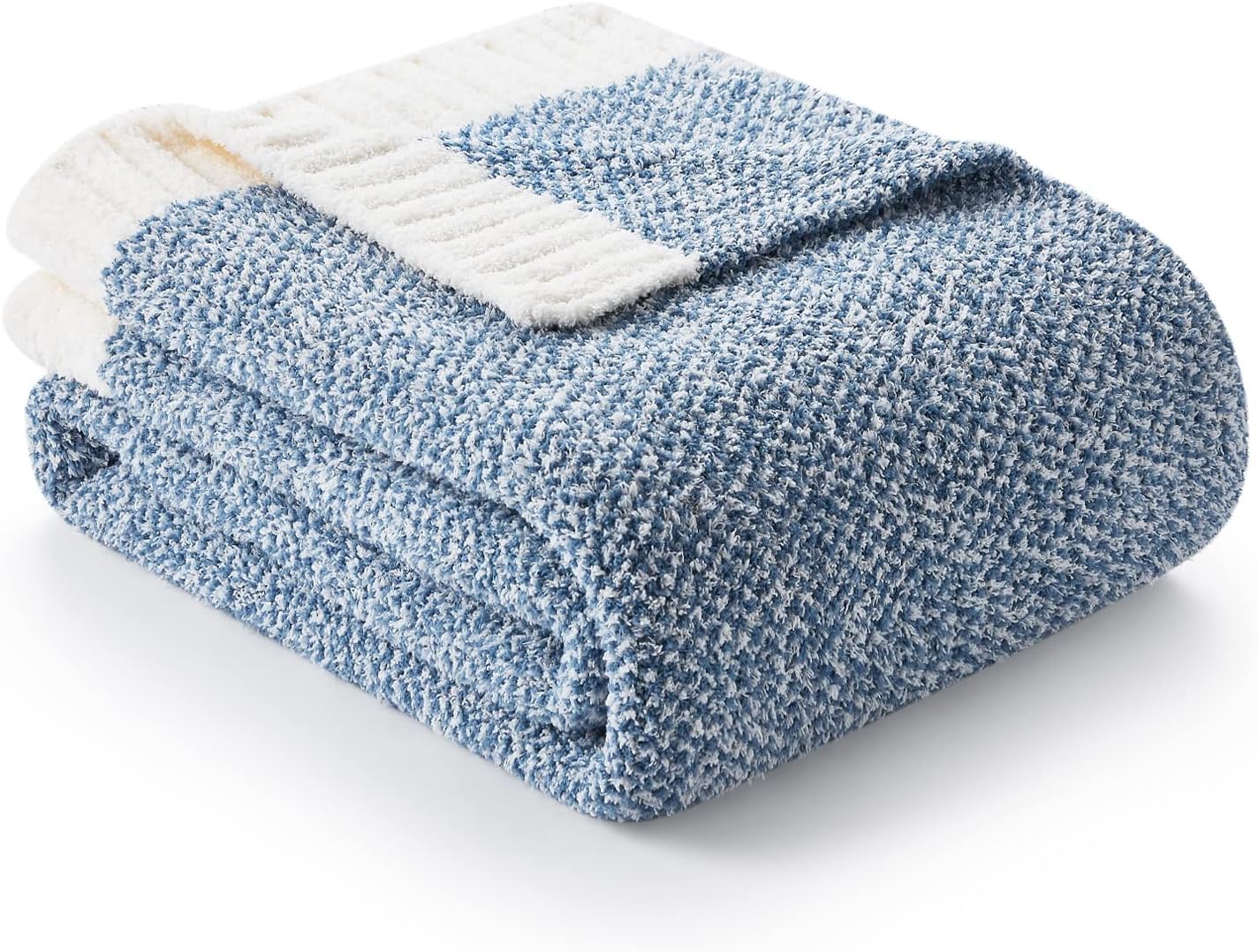 Snuggle Sac blue blanket full view, a cozy twin-size throw for bed and sofa.