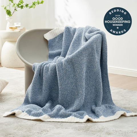 Snuggle Sac knit fabric closeup highlights ultra-soft microfiber texture.