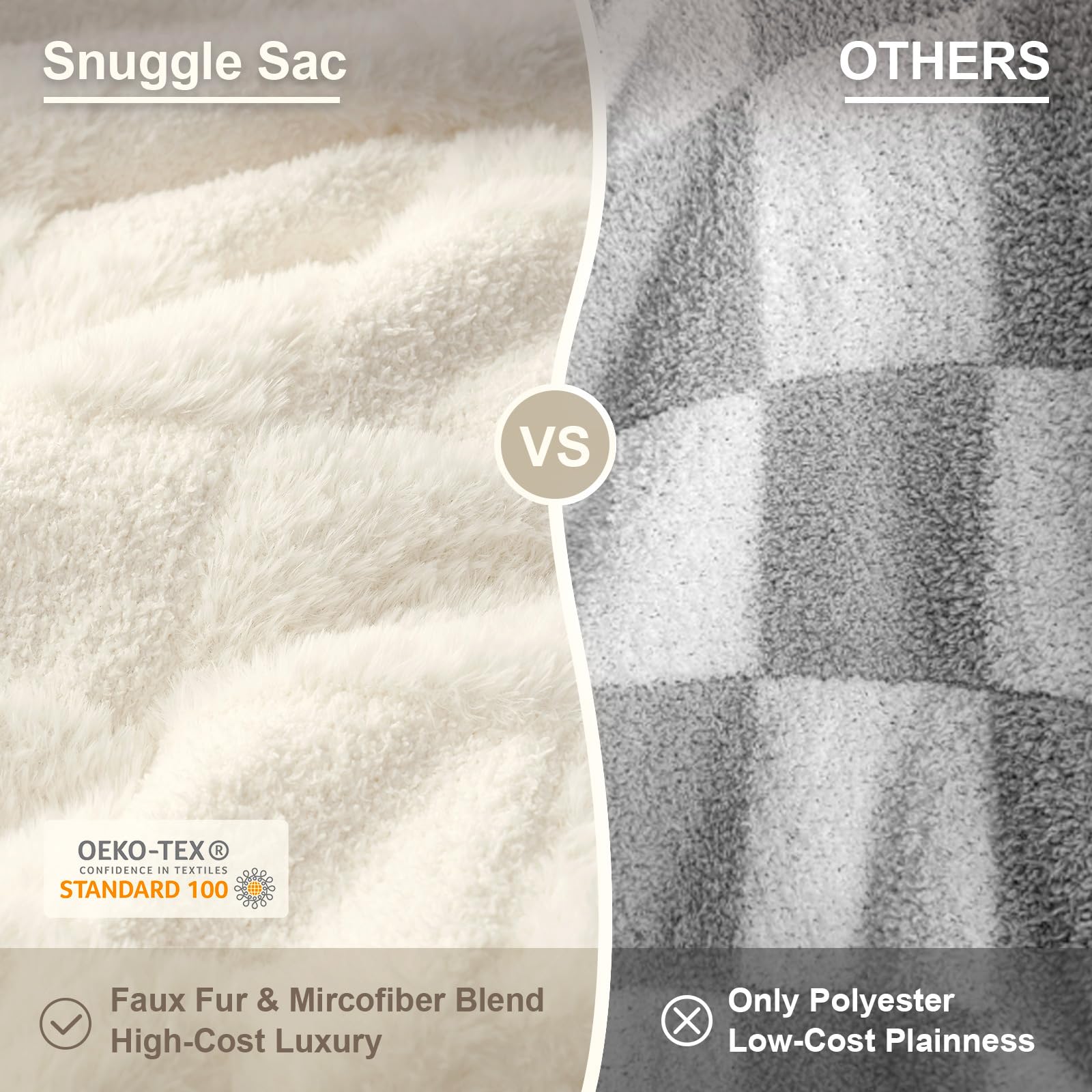 Snuggle Sac faux fur and feather yarn blend delivers luxurious softness.