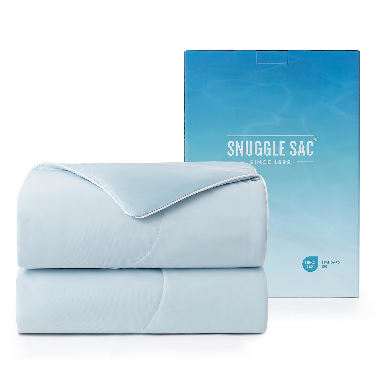Snuggle Sac natural viscose cooling comforter in queen size with breathable fabric for hot sleepers