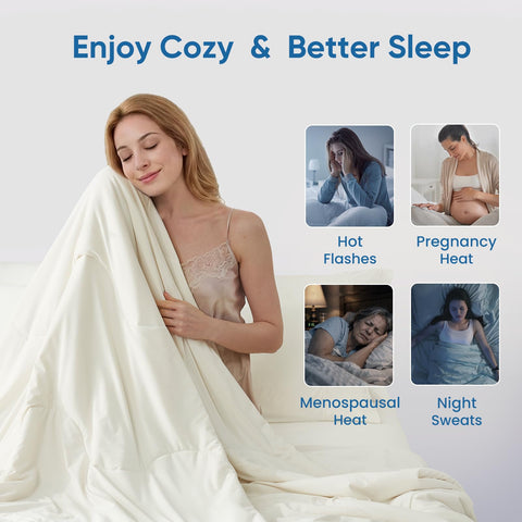 Snuggle Sac Q-Max cooling fabric helps regulate skin temperature.