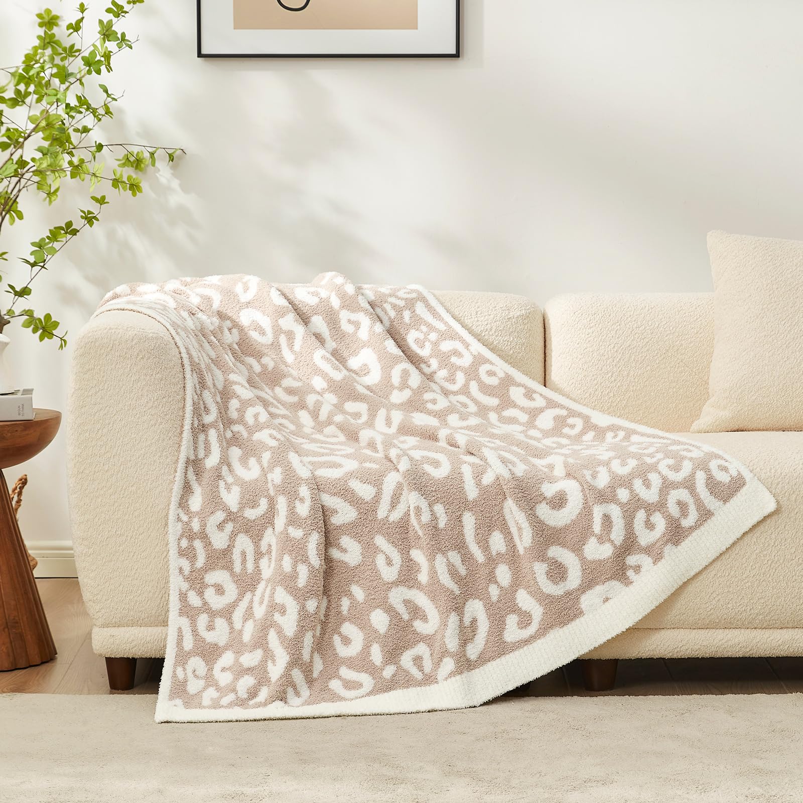 Snuggle Sac reversible beige leopard for versatile style choices.