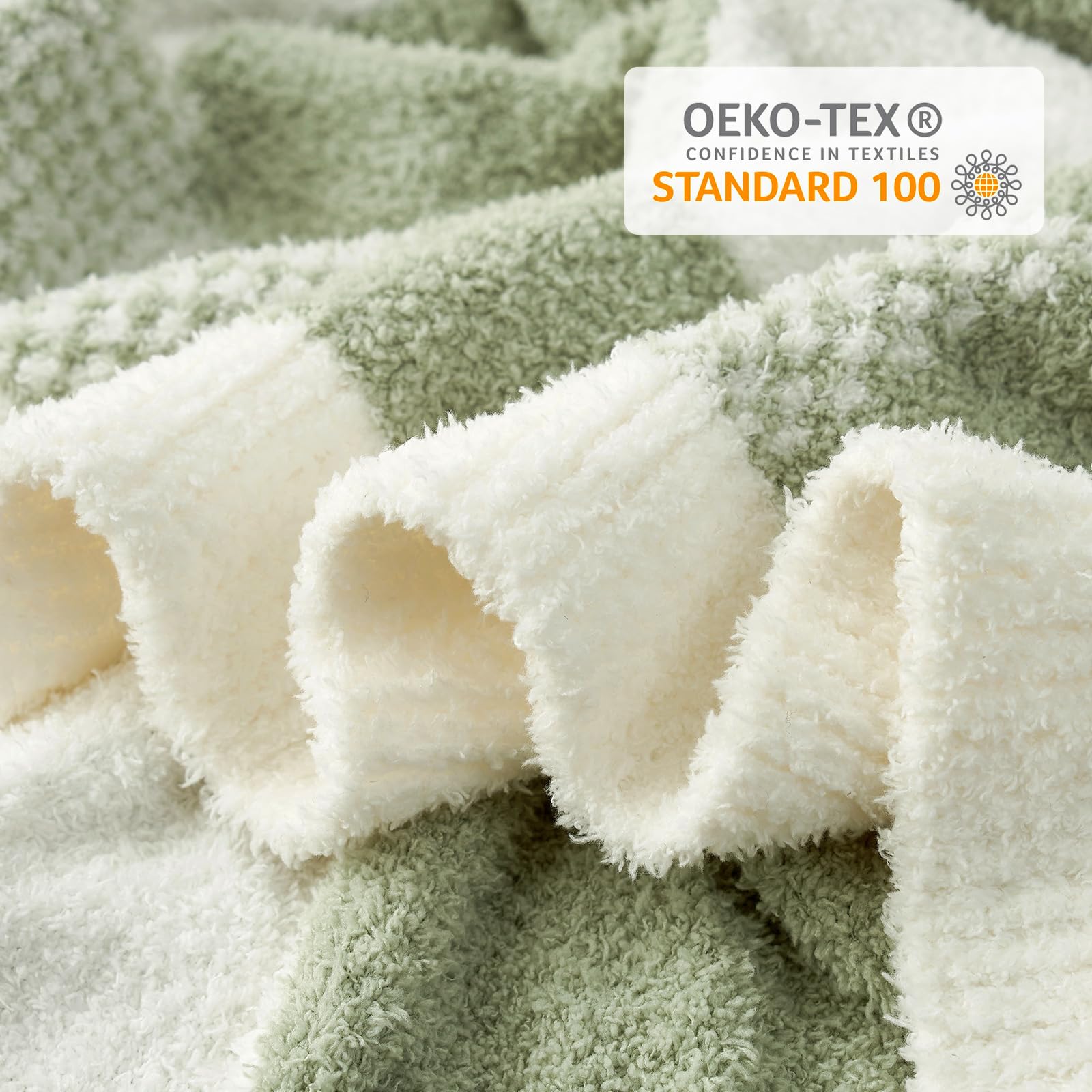 Snuggle Sac reversible blanket demonstrates versatile plaid and solid sides.