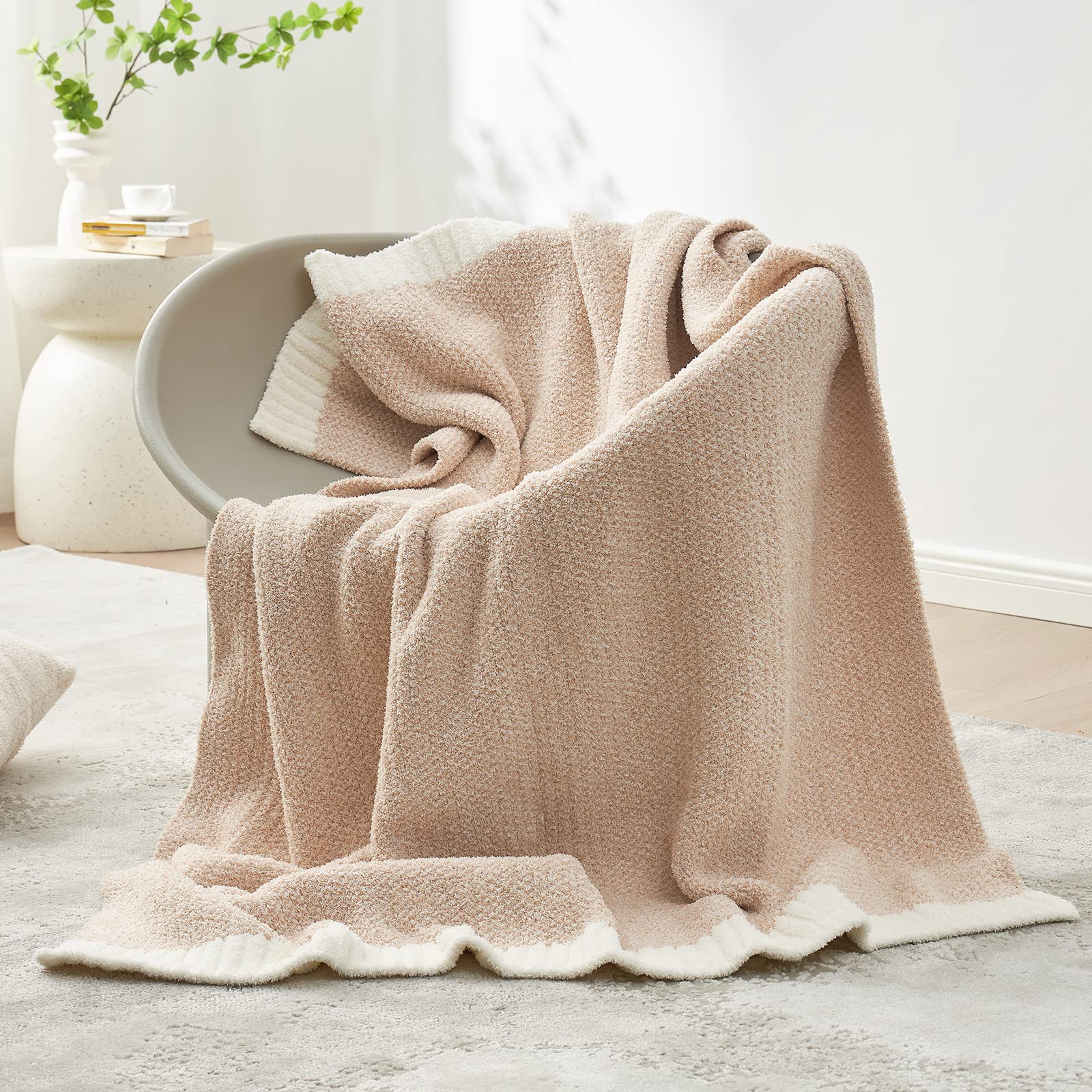 Snuggle Sac reversible heather blanket shown from both sides for versatile warmth