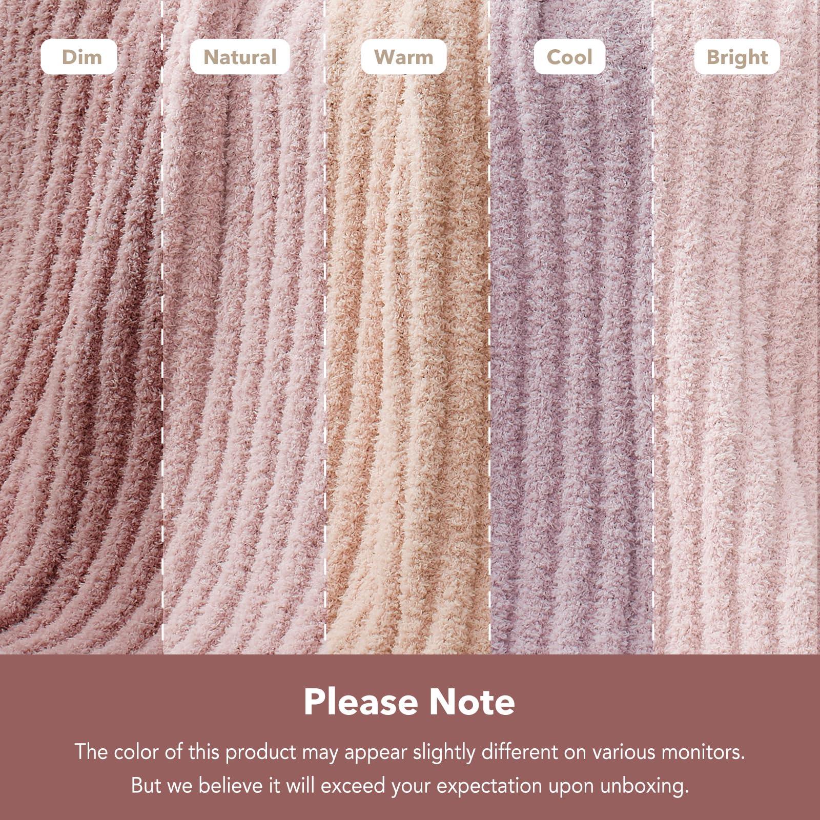Ribbed texture detail highlights Snuggle Sac blanket