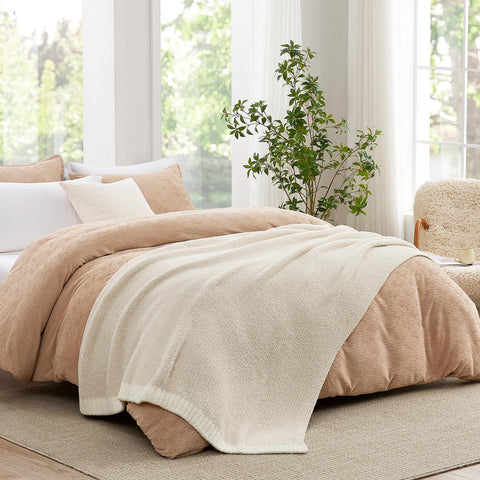 Snuggle Sac heather knit close-up highlights luxurious texture and warmth