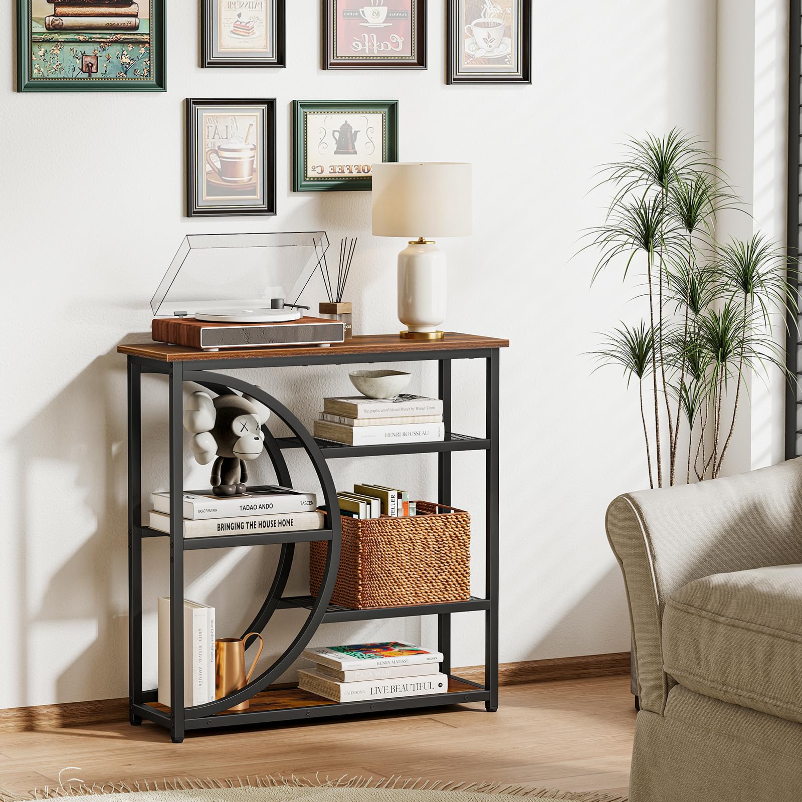 Snughome multi surface console supports decor, lamps, or plants