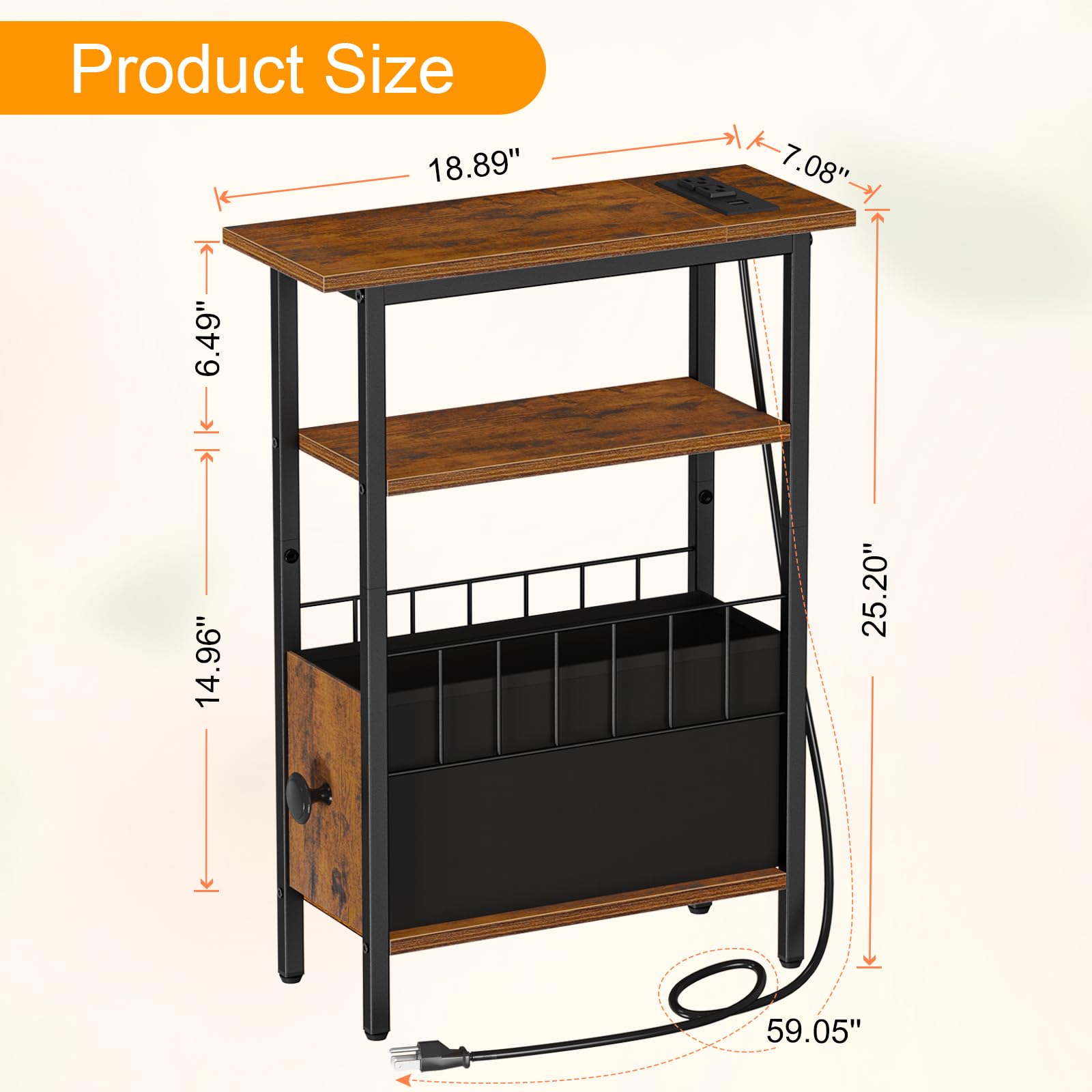 Snughome guardrails keep items from sliding off the drawer.