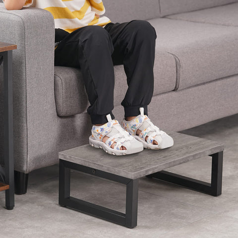 Snughome step stool grey side view, lightweight yet strong for daily bathroom use