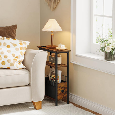 Snughome three-tier nightstand offers extra storage and display space.