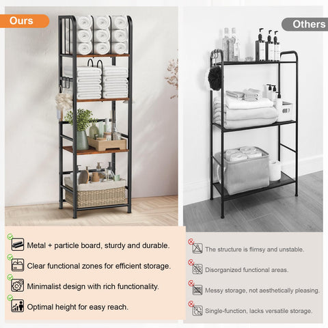 Snughome towel rack stands securely without drilling, ideal for renters