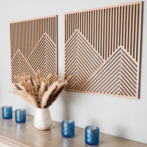 SnugLife mountain wall art panel adds tranquil focal point to the living room
