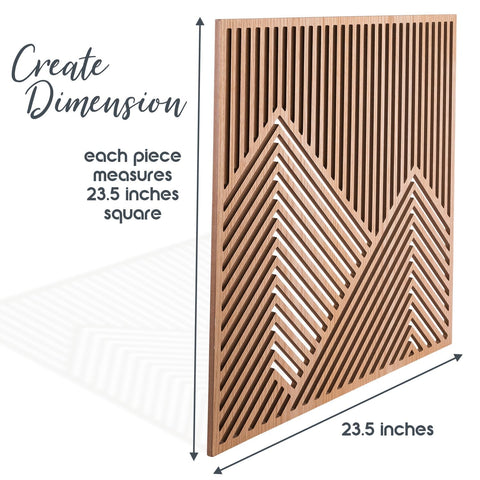 SnugLife mountain wall art panel creates a calm office backdrop